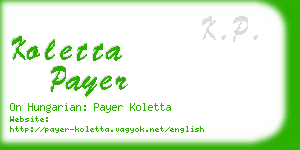 koletta payer business card